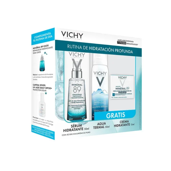 Kit Vichy Mineral 89 x 50 ml + Agua Termal + Crema - Imagen 2