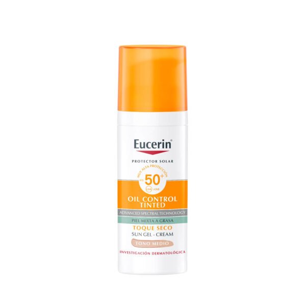Eucerin Sun Face Toque Seco SPF 50+ tono medio x 50 ml - Imagen 2