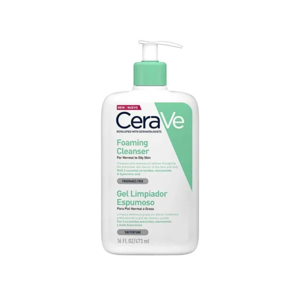 CeraVe limpiador espumoso facial, corporal x 473 mle - Imagen 2