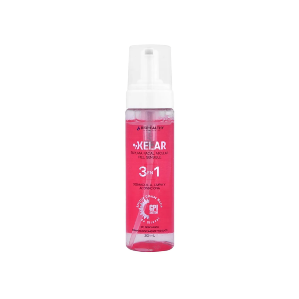 Xelar espuma facial 3 en 1 para piel sensible x 200 ml - Imagen 2