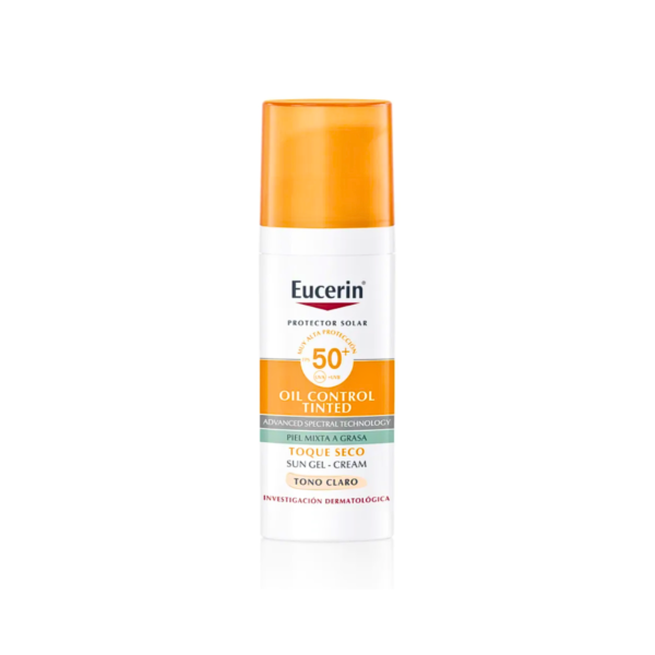 Eucerin Sun Face Toque Seco SPF 50+ tono claro x 50 ml - Imagen 2